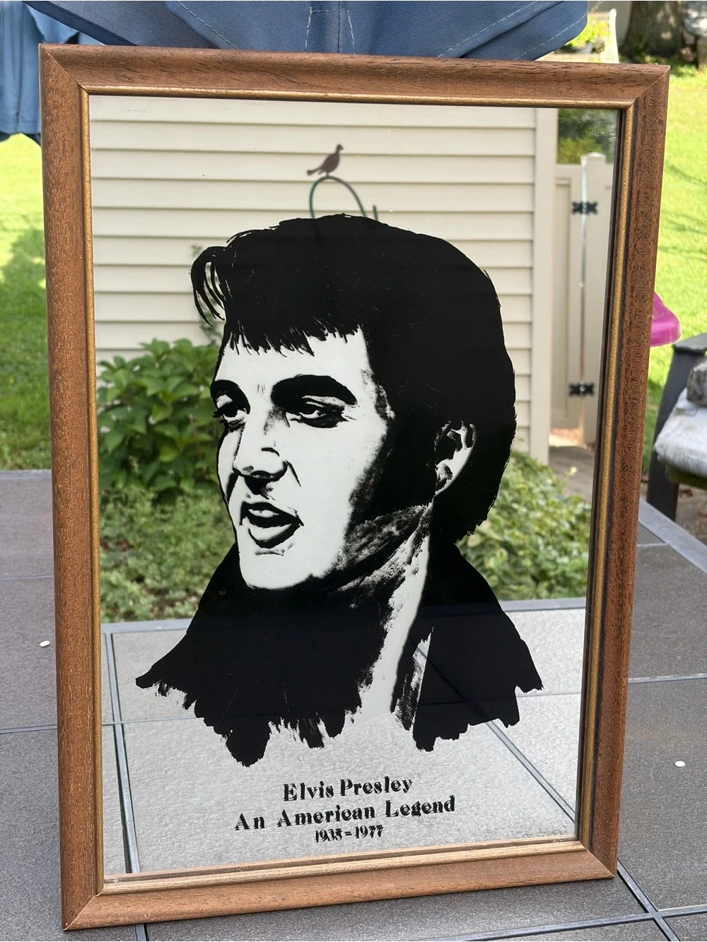 Framed Black Portrait Silhouette Wall Art - Retro Icon Style